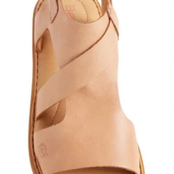 Born Womens Size 7 Marlowe Light Brown Full Grain Leather Gladiator Flat Sandals - Picture 6 of 6